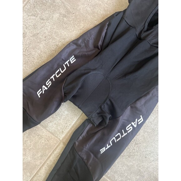 FastCute Cycling One Piece Size XL Black Lycra Stretch Padding - Picture 3 of 7